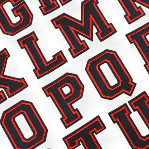 Black red letter - black,