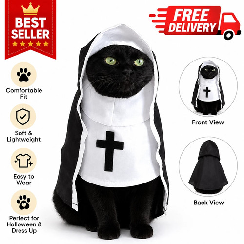 Pet halloween costumes nun - halloween,