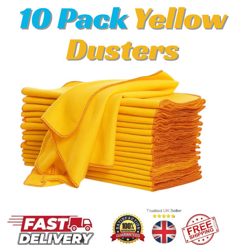 Pack yellow dusters - pack, cotton