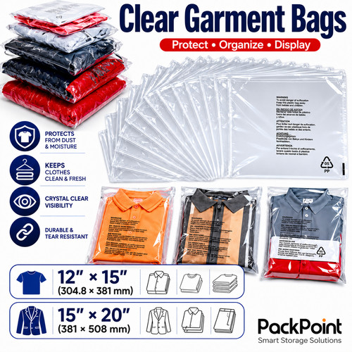 Clear garment bags cello - garment,