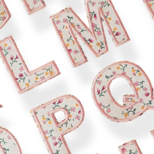 Pink floral letter - floral, number