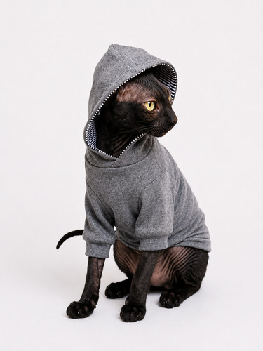 Hairless cat hoodie sphynx - cat,