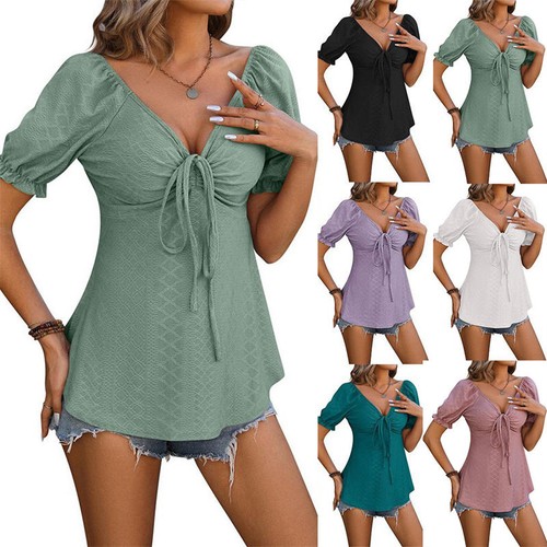 Neck women clothing - v-neck, color